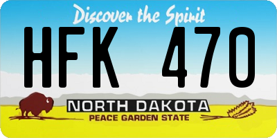 ND license plate HFK470