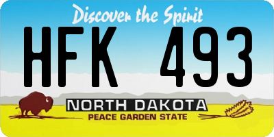 ND license plate HFK493