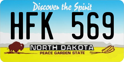 ND license plate HFK569