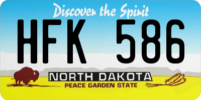 ND license plate HFK586