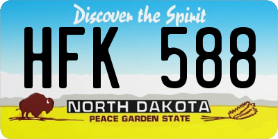 ND license plate HFK588