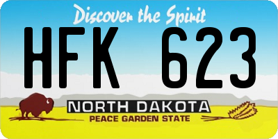 ND license plate HFK623
