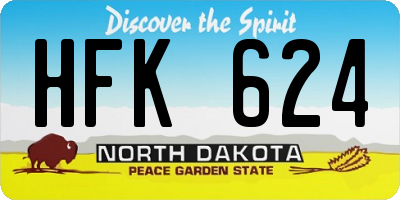 ND license plate HFK624