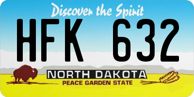 ND license plate HFK632