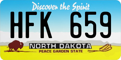 ND license plate HFK659
