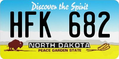 ND license plate HFK682