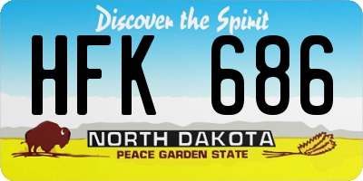 ND license plate HFK686