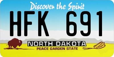 ND license plate HFK691