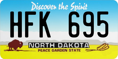 ND license plate HFK695