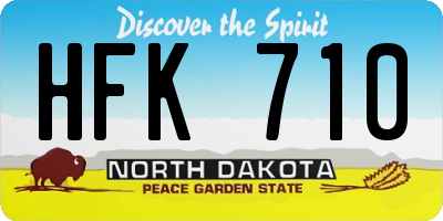 ND license plate HFK710