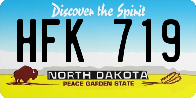 ND license plate HFK719