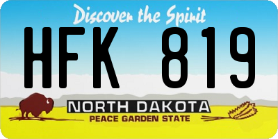 ND license plate HFK819