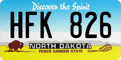 ND license plate HFK826