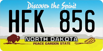 ND license plate HFK856