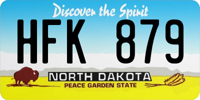 ND license plate HFK879