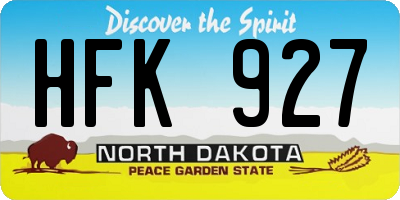 ND license plate HFK927