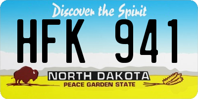 ND license plate HFK941