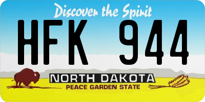 ND license plate HFK944