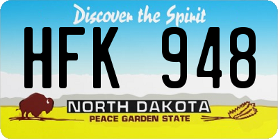 ND license plate HFK948