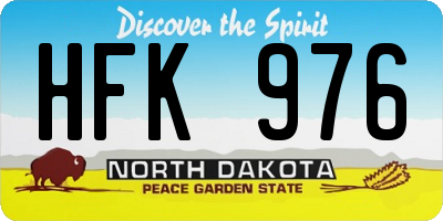 ND license plate HFK976