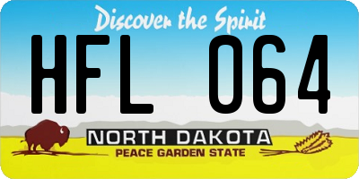 ND license plate HFL064