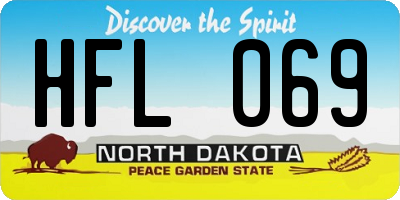 ND license plate HFL069