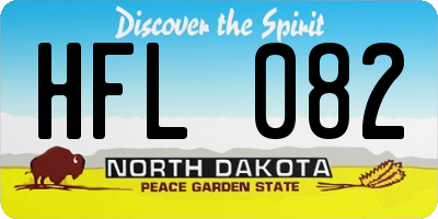 ND license plate HFL082