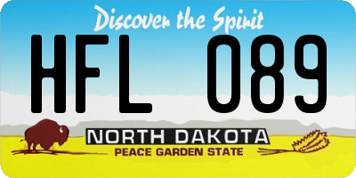 ND license plate HFL089