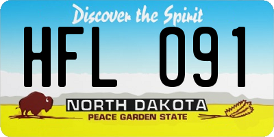 ND license plate HFL091