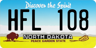 ND license plate HFL108