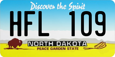 ND license plate HFL109