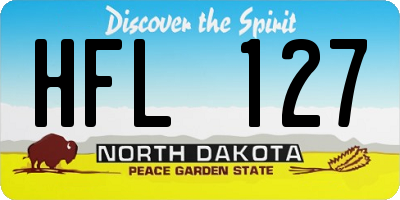 ND license plate HFL127