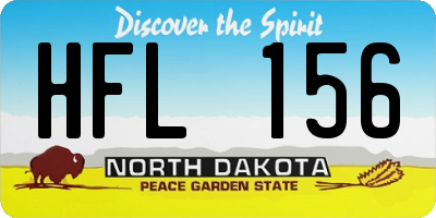 ND license plate HFL156