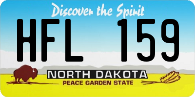 ND license plate HFL159