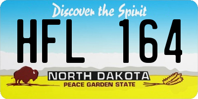 ND license plate HFL164