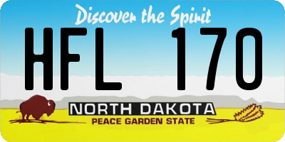 ND license plate HFL170