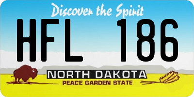 ND license plate HFL186