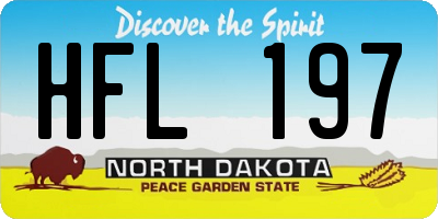 ND license plate HFL197