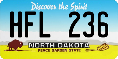 ND license plate HFL236