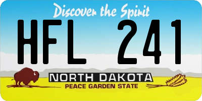 ND license plate HFL241