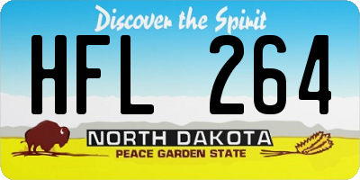 ND license plate HFL264