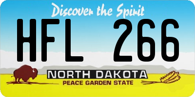 ND license plate HFL266