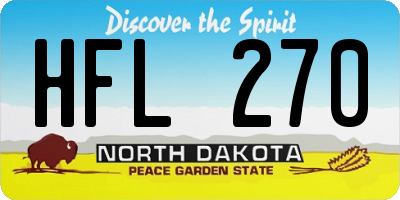 ND license plate HFL270