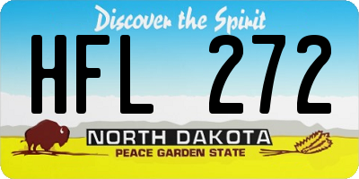 ND license plate HFL272