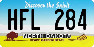 ND license plate HFL284