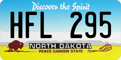 ND license plate HFL295