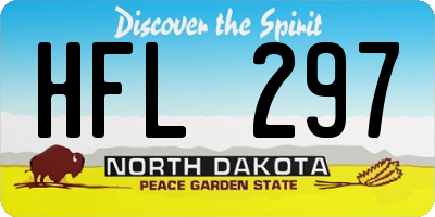 ND license plate HFL297