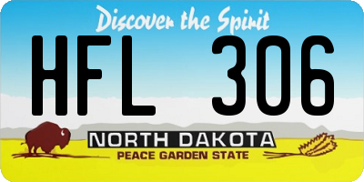 ND license plate HFL306