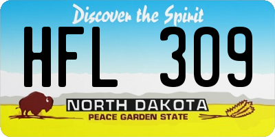 ND license plate HFL309