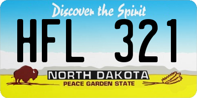 ND license plate HFL321